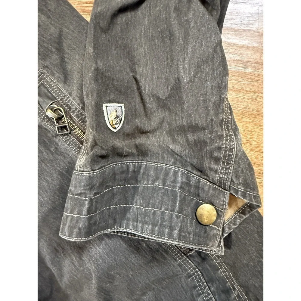 Kuhl Mountain Grown Mens Medium Gray Full Zip Cotton Utility Jacket Outdoor - Picture 5 of 11